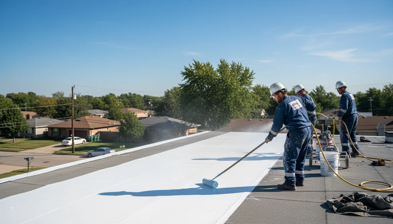 Commercial roof coating in Headrick, OK near me